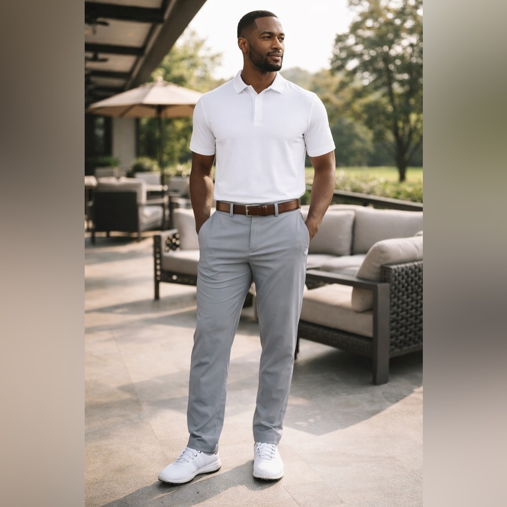 Premium Nike 24.7 Dri-FIT Golf Chino Pants 34x32 Gray UPF 40+ Stretch NWT